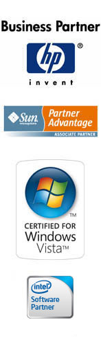 HP Business Partner. Sun Associate Partner. Certified for Windows Vista. Intel® Software Partner Program.